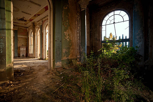 istock Abandoned train station at sunrise 182387544