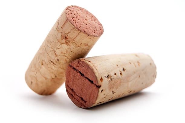 Two wine cork (serie of images) stock photo