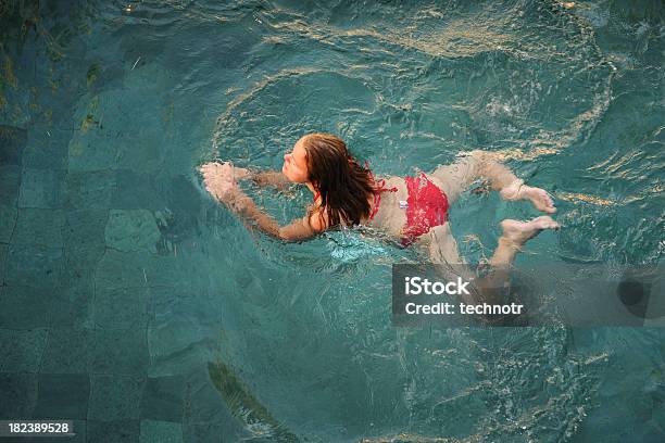 Young Female Swimming In The Pool Stock Photo - Download Image Now - Breaststroke, 20-24 Years, Active Lifestyle