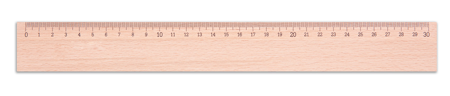 three metal rulers of different sizes
