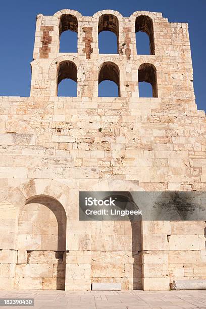 Odeão De Herodes Ático Da Acrópole Atenas - Fotografias de stock e mais imagens de Acrópole - Atenas - Acrópole - Atenas, Atenas - Grécia, Grécia