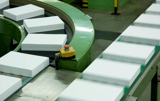 istock Assembly lines in a paper factory 182390673