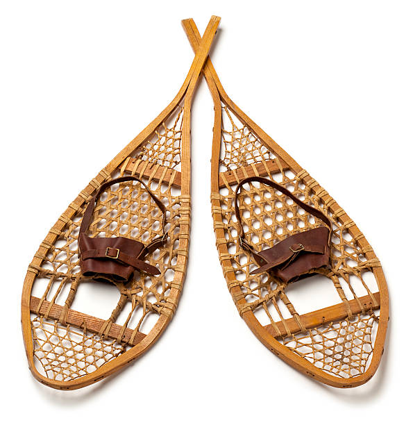 istock Wood Snowshoes Isolated on White Background. 182390676