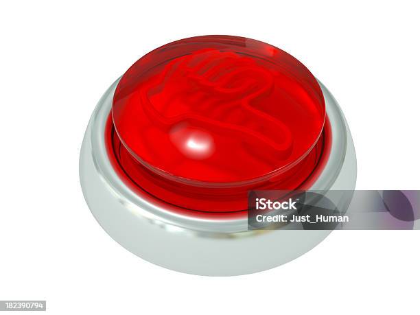 Foto de Botão Vermelho e mais fotos de stock de Botão - Peça de Máquina - Botão - Peça de Máquina, Clip Art, Comunicação