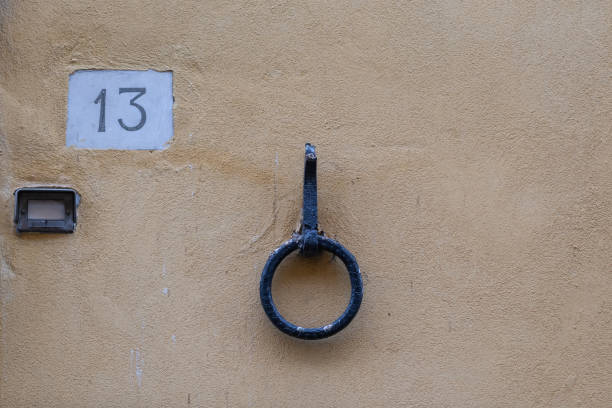 istock Small metal ring outside a building in Italy 1823908057