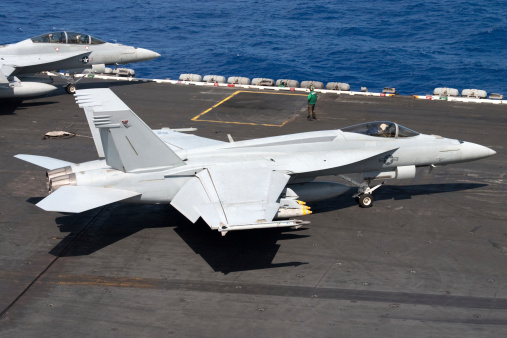 F/A-18 Super Hornet on the deck of an aircraft carrier.See more of my aviation photos here: