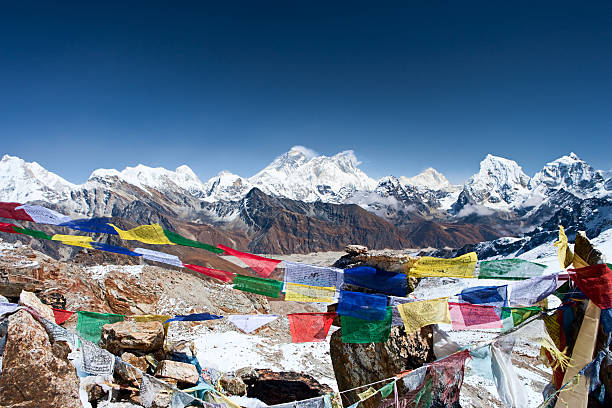 istock Mount Everest, Lhotse and Nuptse from Renjo La 182391085