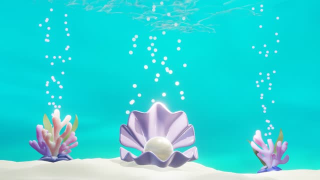 Pearl sparkle in the sea
