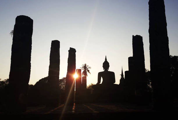 istock Sunset, ancient temple, Sukhothai ancient city 1823916483