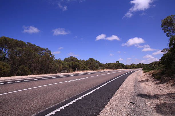 Highway in Australia stock photo