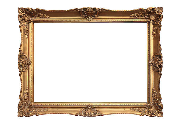 金メッキフレーム - picture frame ストックフォトと画像