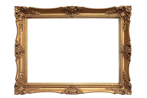 Gold plated wooden picture frame. Other images in: 