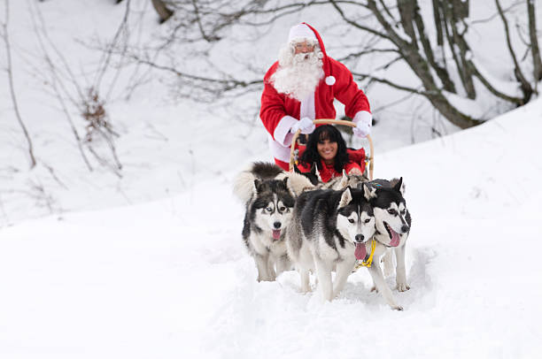 istock santa on a dogsled 182392087
