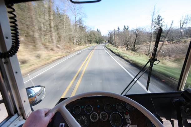 istock View From a School Bus Driver's Seat 182392271