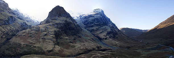 istock Pass of Glencoe Panorama Winter. Rugged and dramatic Scotland. 182392746