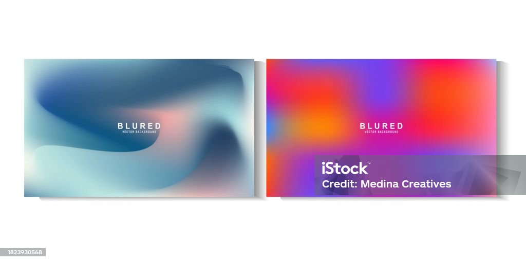 Gradient Design Board Set Of Blurred Abstract Backgrounds With Dynamic Color Gradients For ...