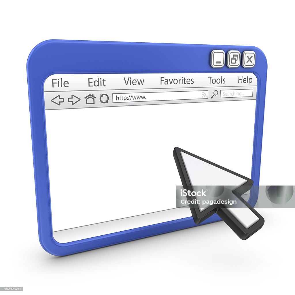 Navegador con flecha de cursor - Foto de stock de Azul libre de derechos