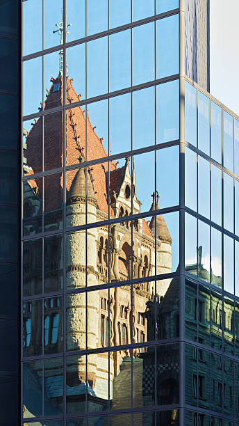 보스턴 건축양상 - boston church famous place john hancock tower 뉴스 사진 이미지