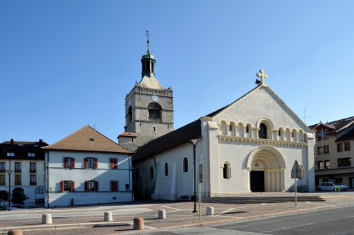 Catholic Church in Evian les Bains on Lake Geneva, France