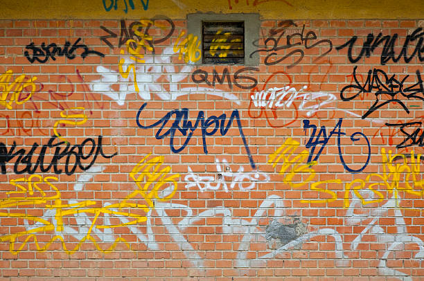 istock Graffiti: vandalism or urban art. Series 182394467