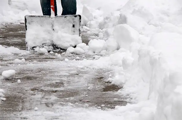 Photo of Shoveling Snow from Sidewalk