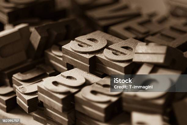 Satz Von Holzart Stockfoto und mehr Bilder von Alphabet - Alphabet, Ausdrucken, Blei
