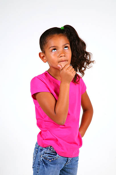 Girl In Deep Thought stock photo