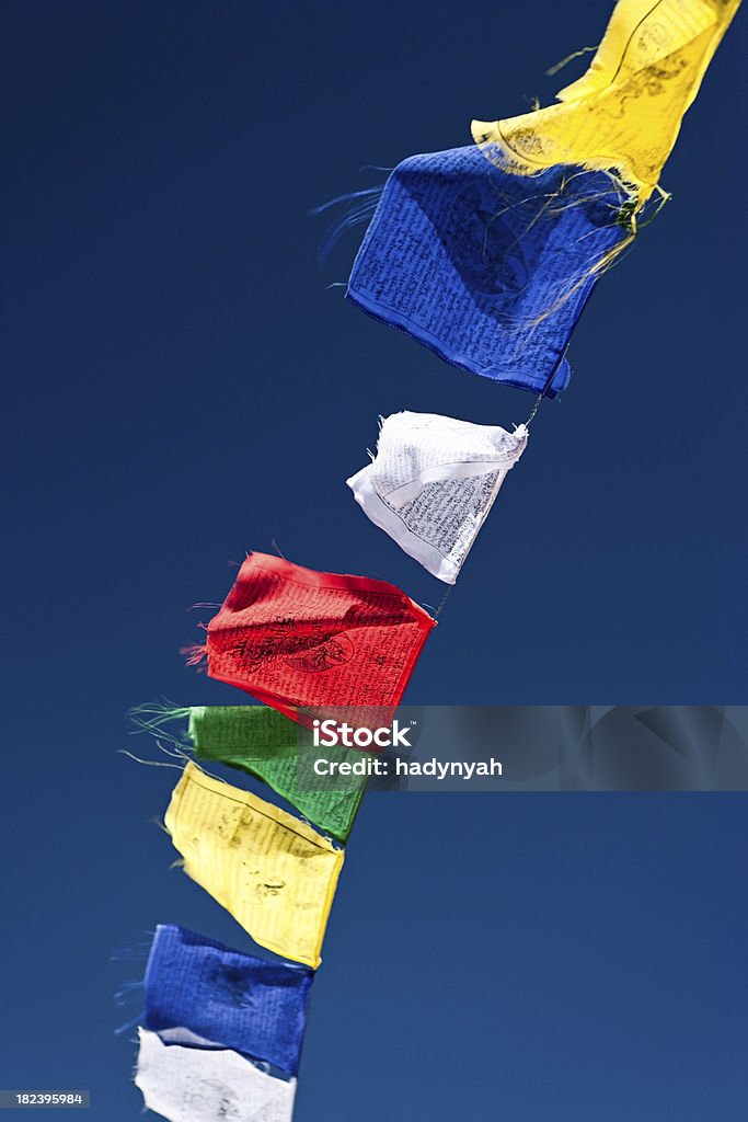 Bandeiras de orações - Foto de stock de Amarelo royalty-free