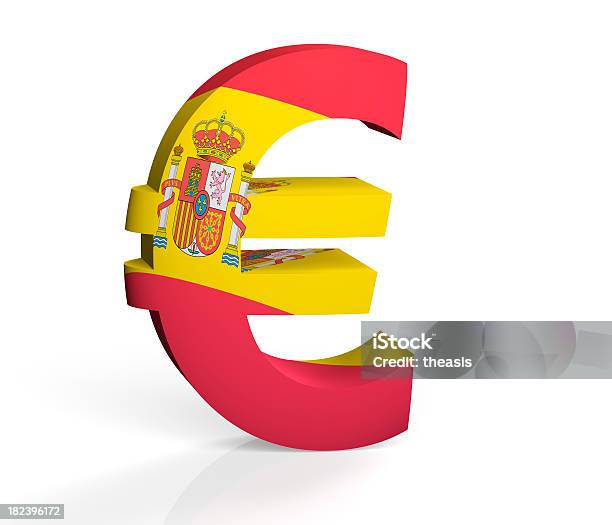 Испанский Евро — стоковые фотографии и другие картинки Без людей - Без людей, Белый, Белый фон
