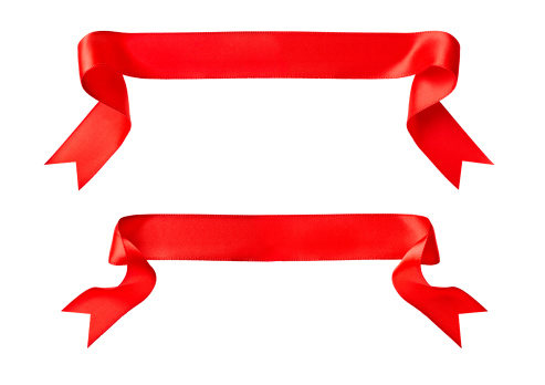 Red ribbon banners