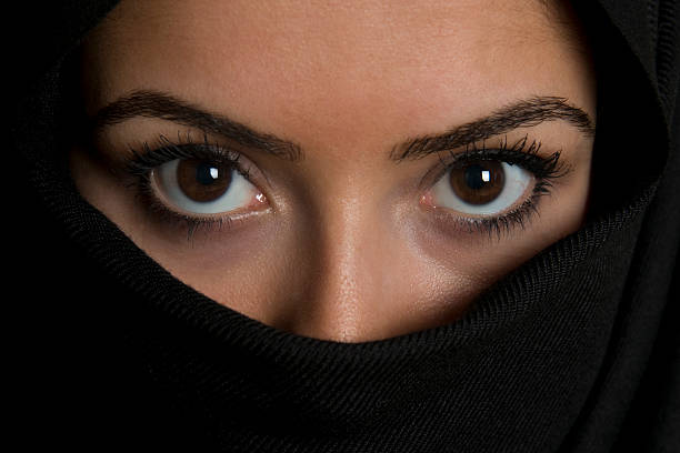istock Woman in black scarf 182396314