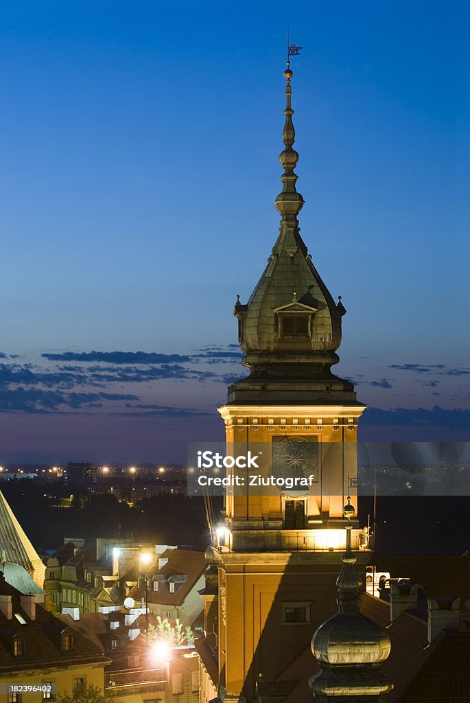 Das Königliche Schloss in Warschau - Lizenzfrei Abenddämmerung Stock-Foto