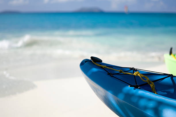 istock kayaks at the Caribbean beach 182396682