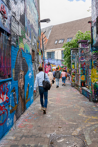 Graffiti street in Gent, Belgium