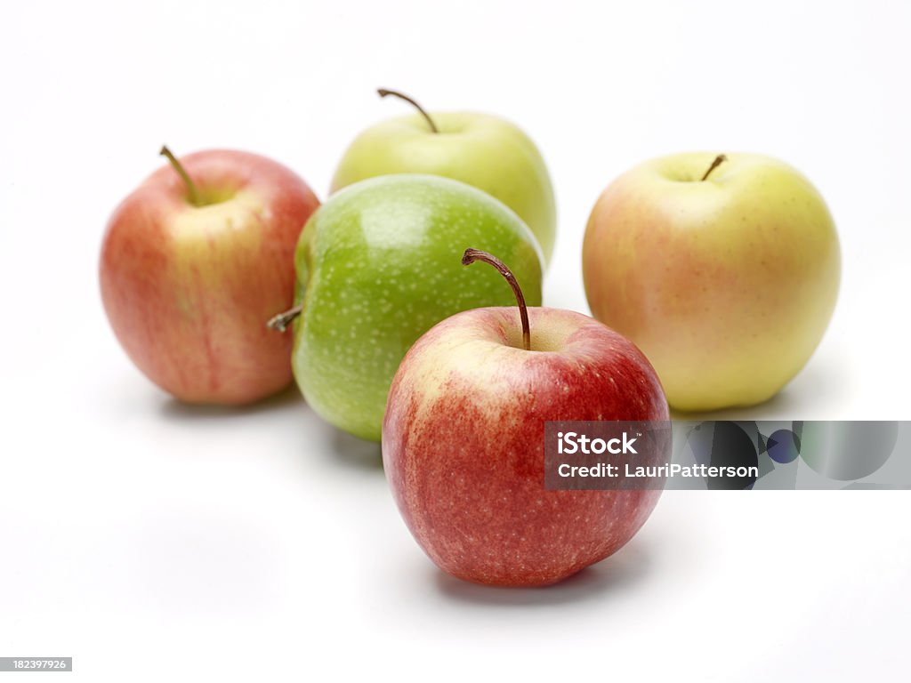 Verschiedene Äpfel - Lizenzfrei Ansicht aus erhöhter Perspektive Stock-Foto