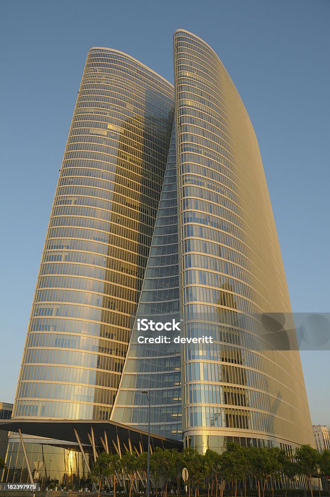 Twin Aerofoil "A Stunning office building on the Corniche in Abu Dhabi, UAE" Abu Dhabi Stock Photo
