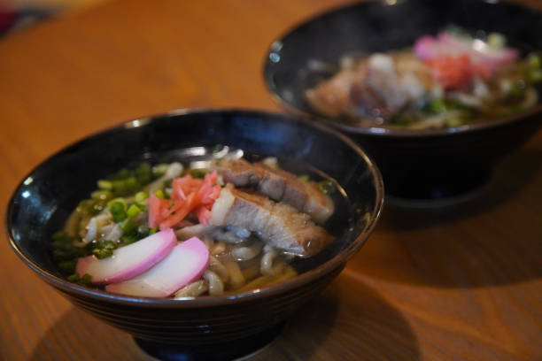 istock Handmade Okinawa soba with steam 1823983600