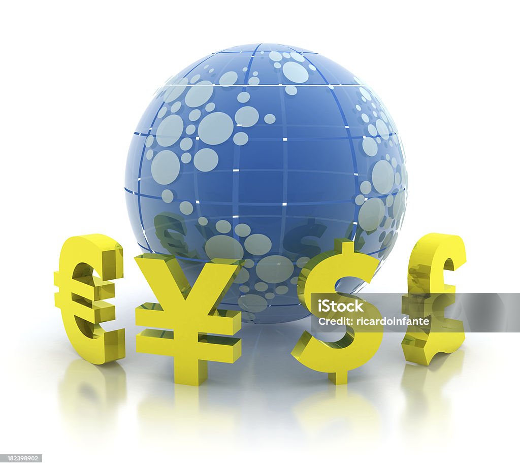 Global de moedas - Foto de stock de Capitais internacionais royalty-free