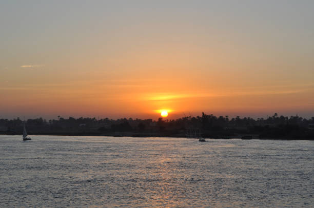 istock Sunset on the Nile River Bank, Aswan, Egypt 1823993026