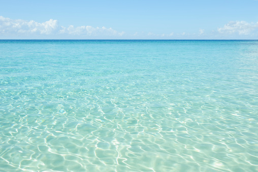 Crystal clear sea water with horizon. More below in my beaches lightbox...