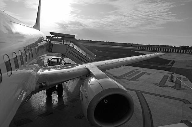 istock Airplane in airport 182399775