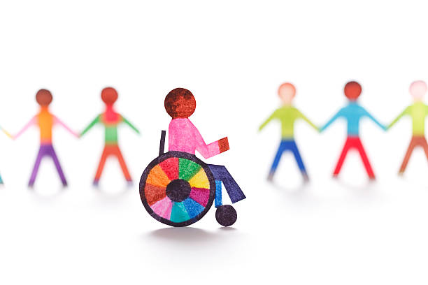 istock Wheelchair kids paper cutouts 182399787