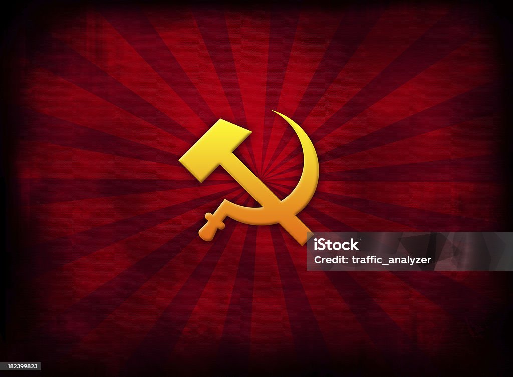 ソ連のシンボル - ソ連国旗のロイヤリティフリーストックイラストレーション