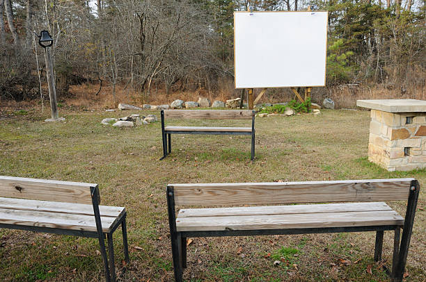 istock Outdoor screen with amphitheater seating 182399991