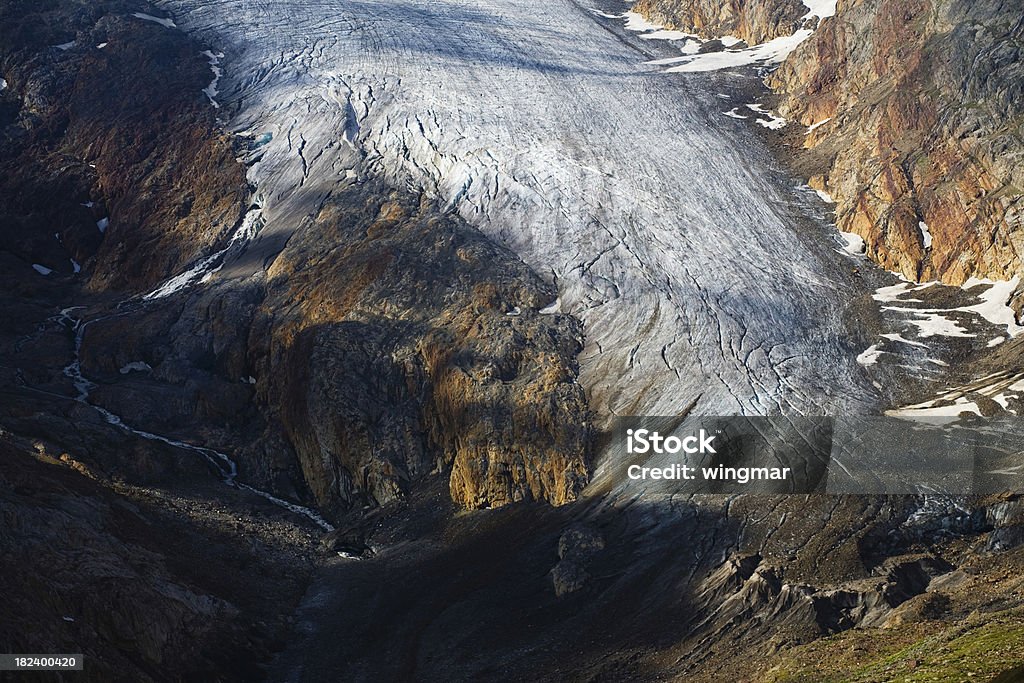 Zur Klimaveränderung: Schmelzen-Gletscher - Lizenzfrei Alpen Stock-Foto