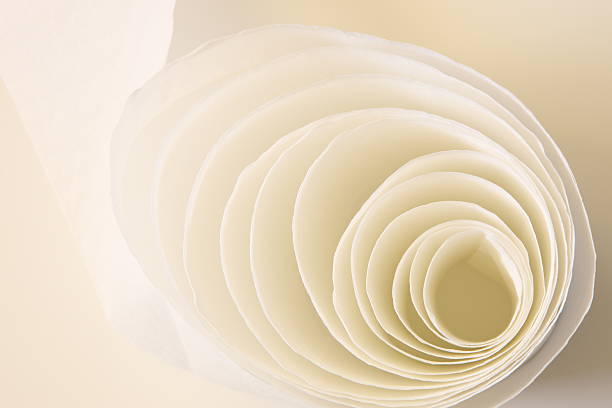 rolos de papel higiênico concêntricos papel - paper rolls - fotografias e filmes do acervo