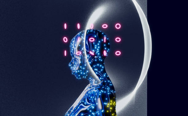 istock Human body and data inspected in a glowing dome 1824014880