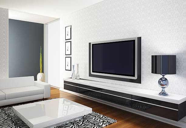 istock Modern living room with TV 182401720