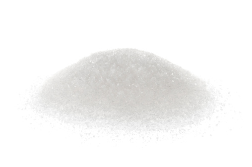 Pile of sugar crystals