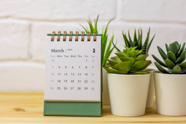 istock Calendar for March 2024. Desk calendar for planning. 1824034598